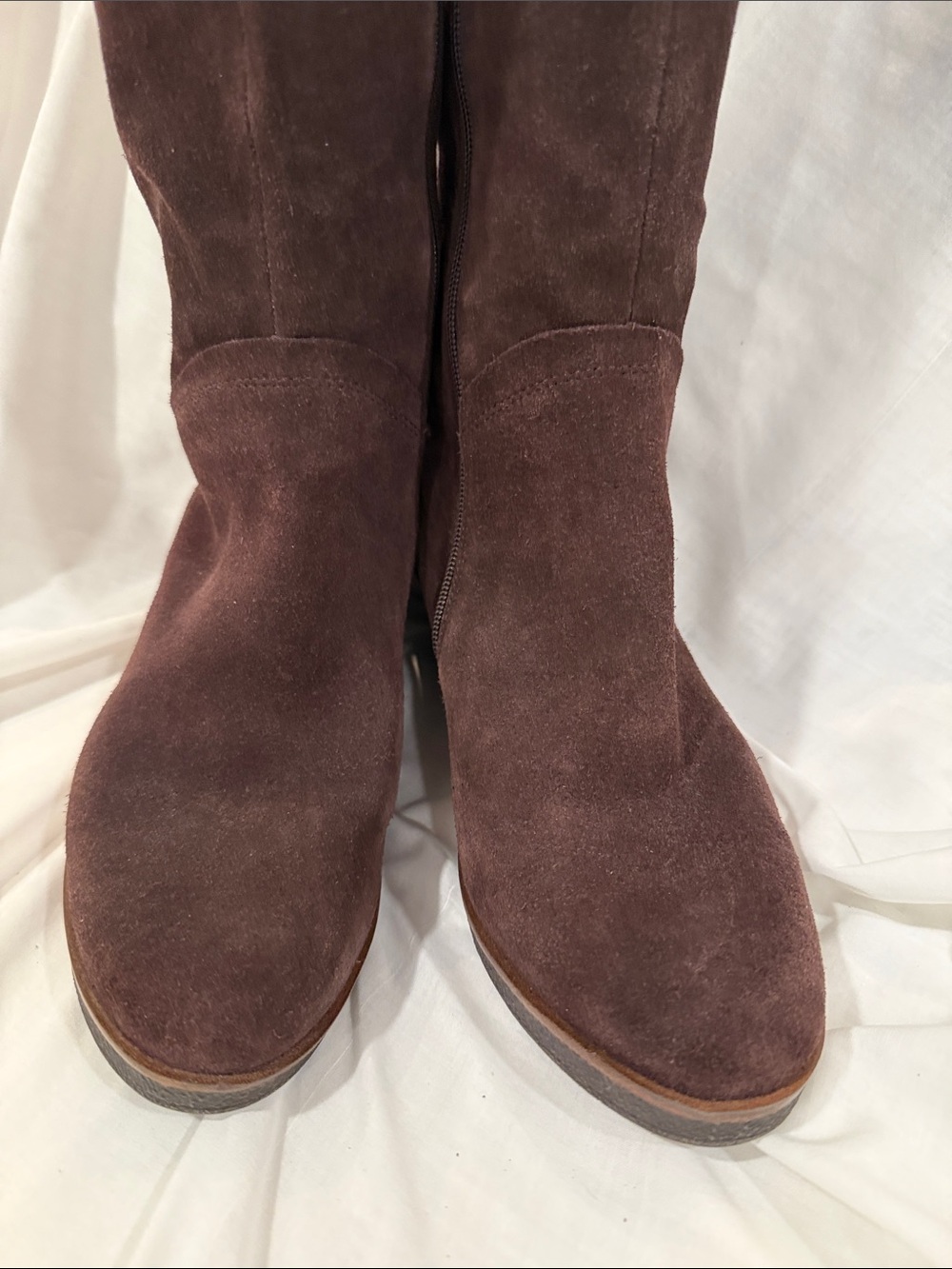 Aerosoles Women's Tall Suede Knee-High Boots - Dark Brown - Picture 3 of 10